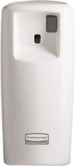 Rubbermaid - 0.019 Cu Ft Coverage, White Metered Aerosol Dispenser - D Battery Required - Exact Tool & Supply