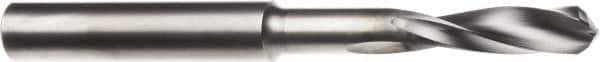 SGS - 0.377" 145° Spiral Flute Solid Carbide Screw Machine Drill Bit - Diamond Finish, Right Hand Cut, 1-27/32" Flute Length, 3-1/2" OAL, 8 Facet Point, Straight Shank - Exact Tool & Supply