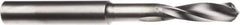 SGS - 0.377" 145° Spiral Flute Solid Carbide Screw Machine Drill Bit - Diamond Finish, Right Hand Cut, 1-27/32" Flute Length, 3-1/2" OAL, 8 Facet Point, Straight Shank - Exact Tool & Supply