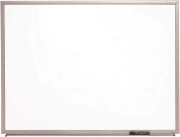 Ability One - 2" High x 24" Wide Porcelain on Steel Magnetic Marker Board with Wood Frame - Porcelain, 36" Deep - Exact Tool & Supply