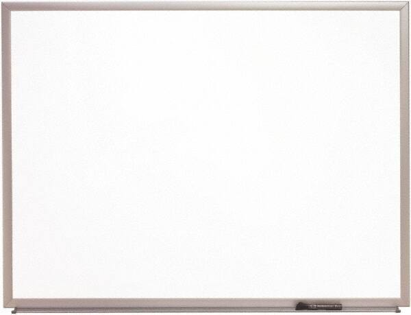 Ability One - 2" High x 22" Wide Porcelain on Steel Magnetic Marker Board with Wood Frame - Porcelain, 26" Deep - Exact Tool & Supply