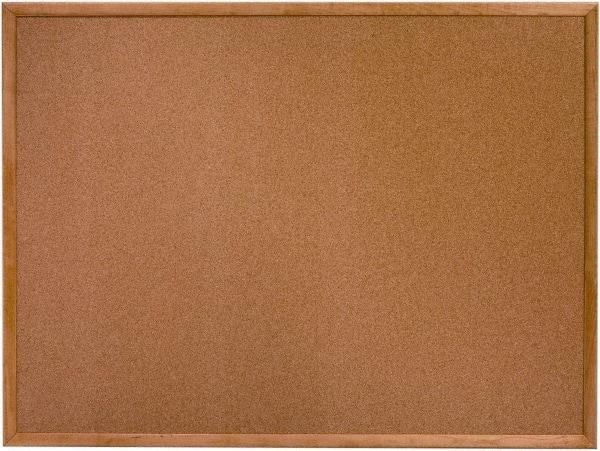 Ability One - 26" Wide x 2" High Self-Heal Cork Bulletin Board - Natural (Color) - Exact Tool & Supply