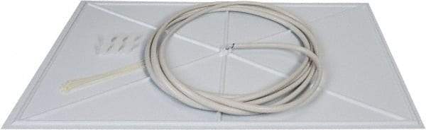 InBrella - 2' Diam, Rectangle Pannel Leak Diverter - 4' Long x 2' Wide, White - Exact Tool & Supply