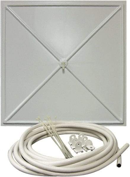 InBrella - 2' Diam, Square Pannel Leak Diverter - 2' Long x 2' Wide, White - Exact Tool & Supply