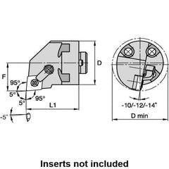Kennametal - 50mm Body Diam, Manual Single Cutter Boring Head - 63mm Bore Diam - Exact Tool & Supply
