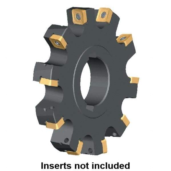 Kennametal - Arbor Hole Connection, 0.3587" Cutting Width, 2.571" Depth of Cut, 200mm Cutter Diam, 1.9685" Hole Diam, 13 Tooth Indexable Slotting Cutter - KSSS Toolholder, SP.T 10T3.. Insert, Right Hand Cutting Direction - Exact Tool & Supply