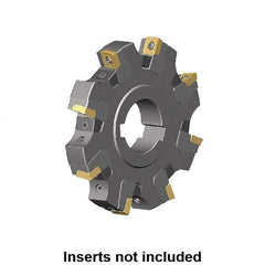 Kennametal - Arbor Hole Connection, 0.359" Cutting Width, 1.0185" Depth of Cut, 100mm Cutter Diam, 1.2598" Hole Diam, 6 Tooth Indexable Slotting Cutter - KSSM Toolholder, SP.T 10T3.. Insert, Right Hand Cutting Direction - Exact Tool & Supply
