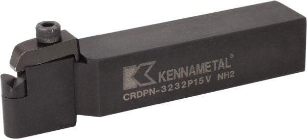 Kennametal - CRDP, Neutral Cut, 0° Lead Angle, 32mm Shank Height x 32mm Shank Width, Neutral Rake Indexable Turning Toolholder - 171.25mm OAL, RPGX120700E Insert Compatibility, Series V-Bottom Round - Exact Tool & Supply