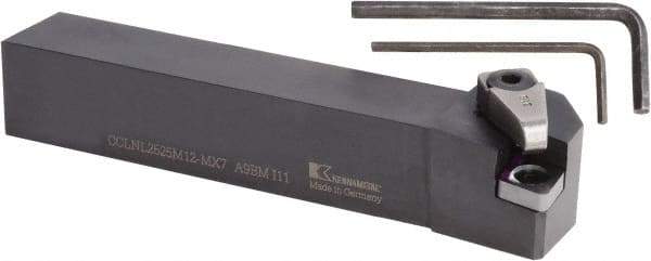 Kennametal - CCLN-MX, Left Hand Cut, -5° Lead Angle, 25mm Shank Height x 25mm Shank Width, Negative Rake Indexable Turning Toolholder - 150mm OAL, CN..1207.. Insert Compatibility, Series MTS - Exact Tool & Supply