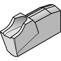 Kennametal - A2022 CF KCU25 Grade, 0.0866" Cutting Width, Carbide Cutoff Insert - 6° Left Hand Lead Angle, 0.008" Cnr Rad, AlTiN Coated, Single End - Exact Tool & Supply