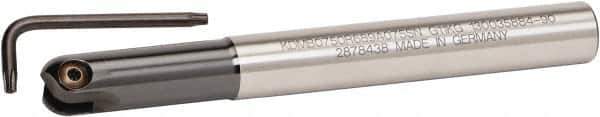 Kennametal - 5/8" Cut Diam, 5/16" Max Depth of Cut, 5/8" Shank Diam, 140mm OAL, Indexable Ball Nose End Mill - 36.07mm Head Length, Straight Shank, KDMB Toolholder, KDMB 0625.. Insert - Exact Tool & Supply