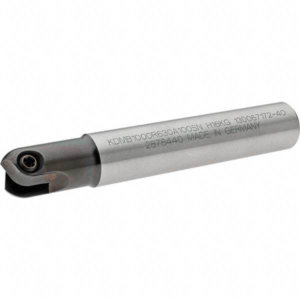 Kennametal - 1" Cut Diam, 1/2" Max Depth of Cut, 1" Shank Diam, 160mm OAL, Indexable Ball Nose End Mill - 44.96mm Head Length, Straight Shank, KDMB Toolholder, KDMB 1000.. Insert - Exact Tool & Supply