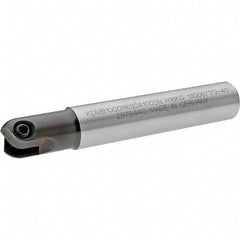 Kennametal - 1" Cut Diam, 1/2" Max Depth of Cut, 1" Shank Diam, 160mm OAL, Indexable Ball Nose End Mill - 44.96mm Head Length, Straight Shank, KDMB Toolholder, KDMB 1000.. Insert - Exact Tool & Supply