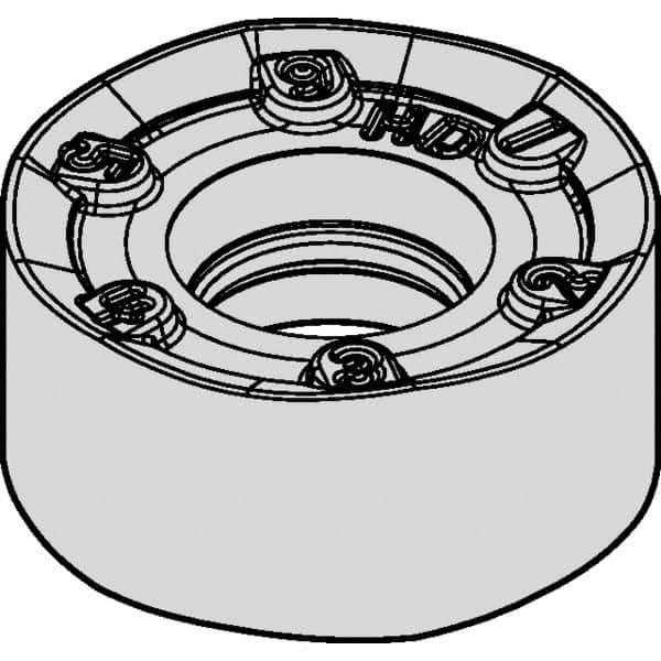 Kennametal - RNPJ1605M0 HD Grade KCK15 Carbide Milling Insert - TiN/TiCN/Al2O3 Finish, 1/4" Thick, 16mm Inscribed Circle - Exact Tool & Supply