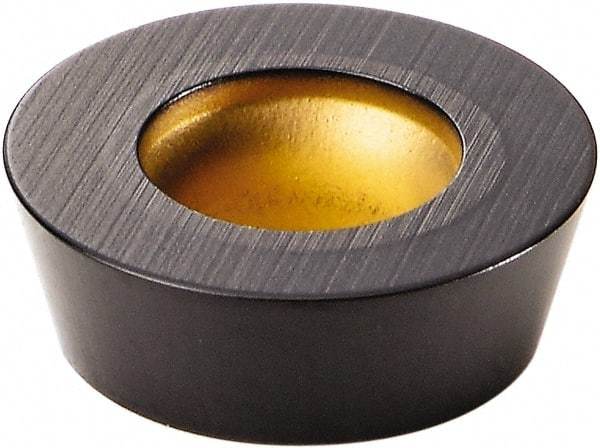 Kennametal - RDHX0702M0 Grade KCPM20 Carbide Milling Insert - TiN/MT/TiCN/Al2O3 Finish, 3/32" Thick, 7mm Inscribed Circle - Exact Tool & Supply