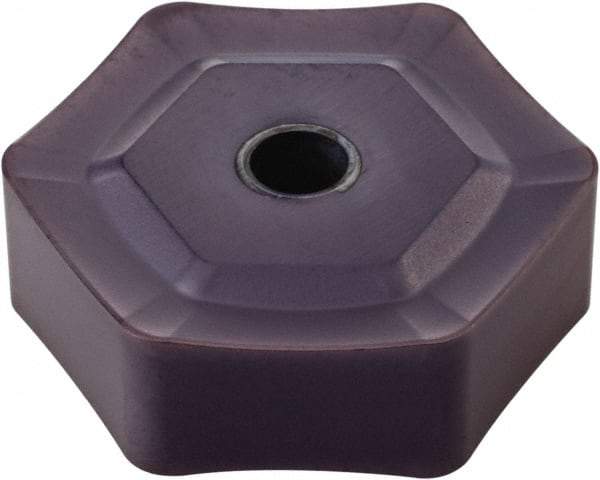 Kennametal - HNPX5354 Grade KC524M Carbide Milling Insert - TiAlN Finish, 7/32" Thick, 0.6378" Inscribed Circle, 1/16" Corner Radius - Exact Tool & Supply