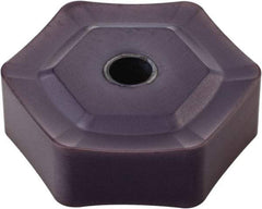 Kennametal - HNPX5354 Grade KC524M Carbide Milling Insert - TiAlN Finish, 7/32" Thick, 0.6378" Inscribed Circle, 1/16" Corner Radius - Exact Tool & Supply