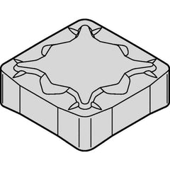 Kennametal - SNXF43 HE Grade KCK15 Carbide Milling Insert - TiN/TiCN/Al2O3 Finish, 0.1835" Thick, 1/2" Inscribed Circle, 1.2mm Corner Radius - Exact Tool & Supply