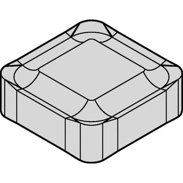 Kennametal - SNXF43 LD Grade KCK20 Carbide Milling Insert - AlCrN Finish, 4.42mm Thick, 1/2" Inscribed Circle, 1.6mm Corner Radius - Exact Tool & Supply