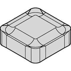 Kennametal - SNXF43 LD Grade KCK20 Carbide Milling Insert - AlCrN Finish, 4.42mm Thick, 1/2" Inscribed Circle, 1.6mm Corner Radius - Exact Tool & Supply