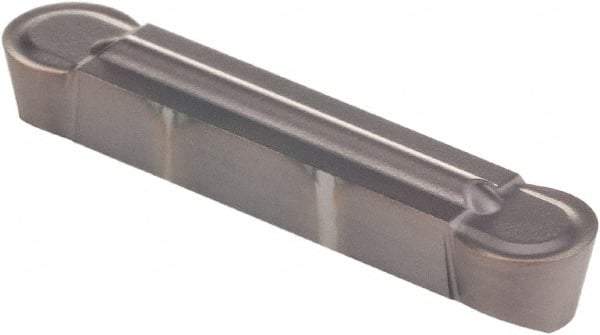 Kennametal - 0500R GMP Grade KCU25, 5mm Cutting Width Carbide Grooving Insert - 4.09mm Max Depth of Cut, Neutral, 2.5mm Corner Radius, AlTiN Finish - Exact Tool & Supply