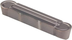 Kennametal - 0500R GMP Grade KCU25, 5mm Cutting Width Carbide Grooving Insert - 4.09mm Max Depth of Cut, Neutral, 2.5mm Corner Radius, AlTiN Finish - Exact Tool & Supply