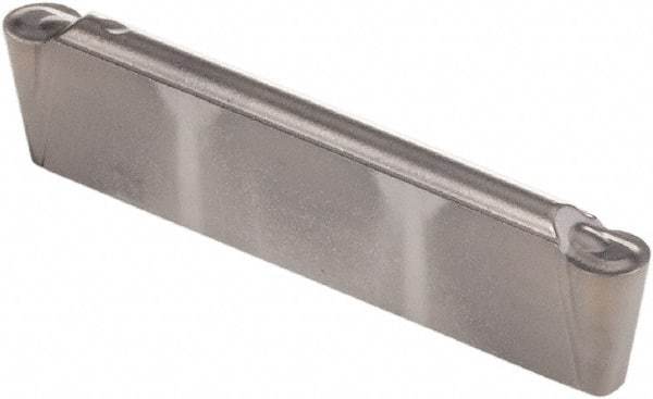 Kennametal - 0200A4 GMP Grade KCU25, 0.0787" Cutting Width Carbide Grooving Insert - 0.067" Max Depth of Cut, Neutral, 0.0394" Corner Radius, AlTiN Finish - Exact Tool & Supply