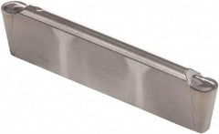 Kennametal - 0200A4 GMP Grade KCU25, 0.0787" Cutting Width Carbide Grooving Insert - 0.067" Max Depth of Cut, Neutral, 0.0394" Corner Radius, AlTiN Finish - Exact Tool & Supply