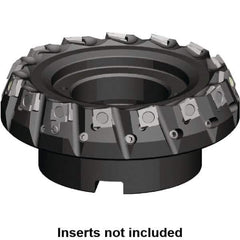 Kennametal - 100mm Cut Diam, 32mm Arbor Hole, 5.9mm Max Depth of Cut, 20° Indexable Chamfer & Angle Face Mill - 8 Inserts, SPHX 1205... Insert, Right Hand Cut, 8 Flutes, Series Fix-Perfect - Exact Tool & Supply
