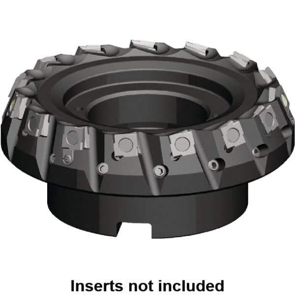 Kennametal - 80mm Cut Diam, 27mm Arbor Hole, 5.9mm Max Depth of Cut, 20° Indexable Chamfer & Angle Face Mill - 8 Inserts, SPHX 1205... Insert, Right Hand Cut, 8 Flutes, Series Fix-Perfect - Exact Tool & Supply