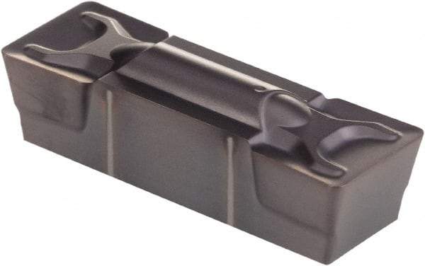 Kennametal - 1005G GMN Grade KCP10, 10.05mm Cutting Width Carbide Grooving Insert - 8.1mm Max Depth of Cut, Neutral, 0.79mm Corner Radius, TiCN/Al2O3 Finish - Exact Tool & Supply