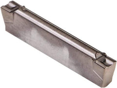 Kennametal - 0250G GMP Grade KCU10, 2.5mm Cutting Width Carbide Grooving Insert - 2mm Max Depth of Cut, Neutral, 0.2mm Corner Radius, AlTiN Finish - Exact Tool & Supply