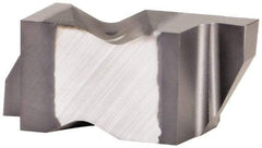 Kennametal - 3078NG Grade KCU10, 1.98mm Cutting Width Carbide Grooving Insert - 2.39mm Max Depth of Cut, Right Hand, 0.19mm Corner Radius, AlTiN Finish - Exact Tool & Supply