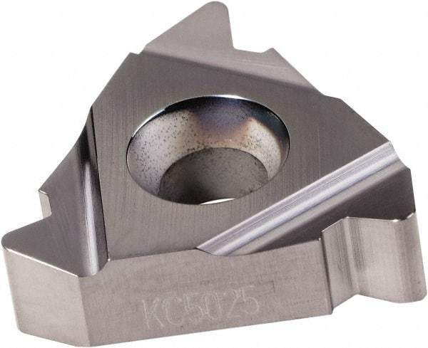 Kennametal - 27ER External Right Hand 4 API Rotary Shoulder Connections Laydown Threading Insert - Grade KC5025, AlTiN Coated Carbide, 15.88mm Inscribed Circle - Exact Tool & Supply