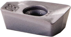 Kennametal - EP0708 GE Grade KCPK30 Carbide Milling Insert - TiN/TiCN/Al2O3 Finish, 0.1102" Thick, 1/32" Corner Radius - Exact Tool & Supply