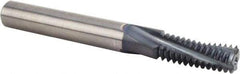 Kennametal - M12x1.50 Metric Fine, 0.3898" Cutting Diam, 4 Flute, Solid Carbide Helical Flute Thread Mill - Internal Thread, 24.71mm LOC, 80mm OAL, 10mm Shank Diam - Exact Tool & Supply