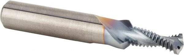 Kennametal - M10x1.50 Metric Coarse, 0.3228" Cutting Diam, 2 Flute, Solid Carbide Helical Flute Thread Mill - Internal Thread, 19.59mm LOC, 79mm OAL, 12mm Shank Diam - Exact Tool & Supply