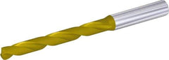 Kennametal - 9mm 140° Spiral Flute Solid Carbide Screw Machine Drill Bit - Multilayer TiAlN Finish, Right Hand Cut, 47mm Flute Length, 89mm OAL, Standard Point, Straight Shank, Through Coolant - Exact Tool & Supply