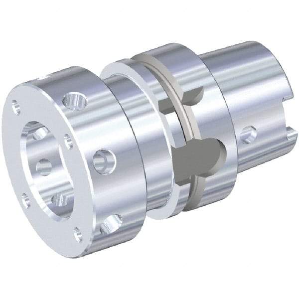 Kennametal - SIF70 System Size, HSK100A Taper, Modular Tool Holding System Adapter - 50mm Projection, 99.9mm OAL, Through Coolant - Exact Tool & Supply