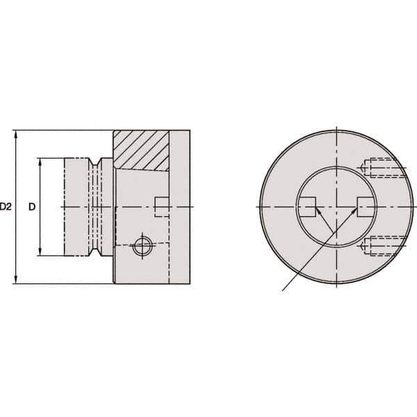 Kennametal - HSK80 Compatible Taper Tool Holder Tightening Fixtures - HSK80AS HSK UNIVERSAL SLEEVE - Exact Tool & Supply
