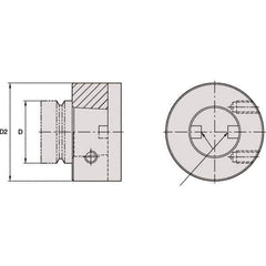 Kennametal - HSK80 Compatible Taper Tool Holder Tightening Fixtures - HSK80AS HSK UNIVERSAL SLEEVE - Exact Tool & Supply