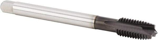 Kennametal - M16x2.00 Metric Coarse, 3 Flute, Diamond-Like Carbon (DLC) Finish, Vanadium High Speed Steel Spiral Point Tap - Plug Chamfer, Right Hand Thread, 110mm OAL, 27mm Thread Length, 12mm Shank Diam, 6H Class of Fit, Series T670 - Exact Tool & Supply