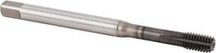 Kennametal - M6x1.00 Metric Coarse 6HX Modified Bottoming Thread Forming Tap - Vanadium High Speed Steel, Diamond-Like Carbon (DLC) Finish, 80mm OAL, 10mm Thread Length, Right Hand Thread, Series T623 - Exact Tool & Supply