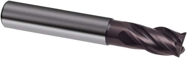 Guhring - 16mm, 22mm LOC, 16mm Shank Diam, 82mm OAL, 4 Flute, Solid Carbide Square End Mill - Single End, FIREX Finish, Spiral Flute, 35/38° Helix, Centercutting, Right Hand Cut, Right Hand Flute, Series 6706 - Exact Tool & Supply