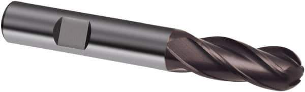 Guhring - 20mm, 38mm LOC, 20mm Shank Diam, 104mm OAL, 4 Flute, Solid Carbide Square End Mill - Single End, Nano-A Finish, Spiral Flute, 36/38° Helix, Centercutting, Right Hand Cut, Right Hand Flute, Series 6708 - Exact Tool & Supply
