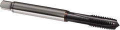 Guhring - M8x0.75 Metric Fine, 4 Flute, TiCN Finish, Powdered Metal Spiral Point Tap - Plug Chamfer, Right Hand Thread, 80mm OAL, 6H Class of Fit, Series 2903 - Exact Tool & Supply