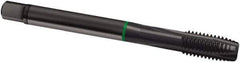 Guhring - M12x1.00 Metric Fine, 4 Flute, Oxide Finish, Cobalt Spiral Point Tap - Plug Chamfer, Right Hand Thread, 100mm OAL, 6H Class of Fit, Series 2879 - Exact Tool & Supply