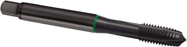 Guhring - M4x0.70 Metric, 3 Flute, Oxide Finish, Cobalt Spiral Point Tap - Plug Chamfer, Right Hand Thread, 63mm OAL, 6H Class of Fit, Series 2876 - Exact Tool & Supply