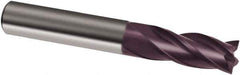 Guhring - 7/16", 1" LOC, 7/16" Shank Diam, 2-3/4" OAL, 4 Flute, Solid Carbide Square End Mill - Single End, FIREX Finish, Spiral Flute, 30° Helix, Right Hand Cut, Right Hand Flute, Series 3153 - Exact Tool & Supply