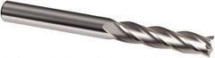 Guhring - 3/16", 1-1/4" LOC, 3/16" Shank Diam, 3" OAL, 4 Flute, Solid Carbide Square End Mill - Single End, Uncoated, Spiral Flute, 30° Helix, Right Hand Cut, Right Hand Flute, Series 3151 - Exact Tool & Supply